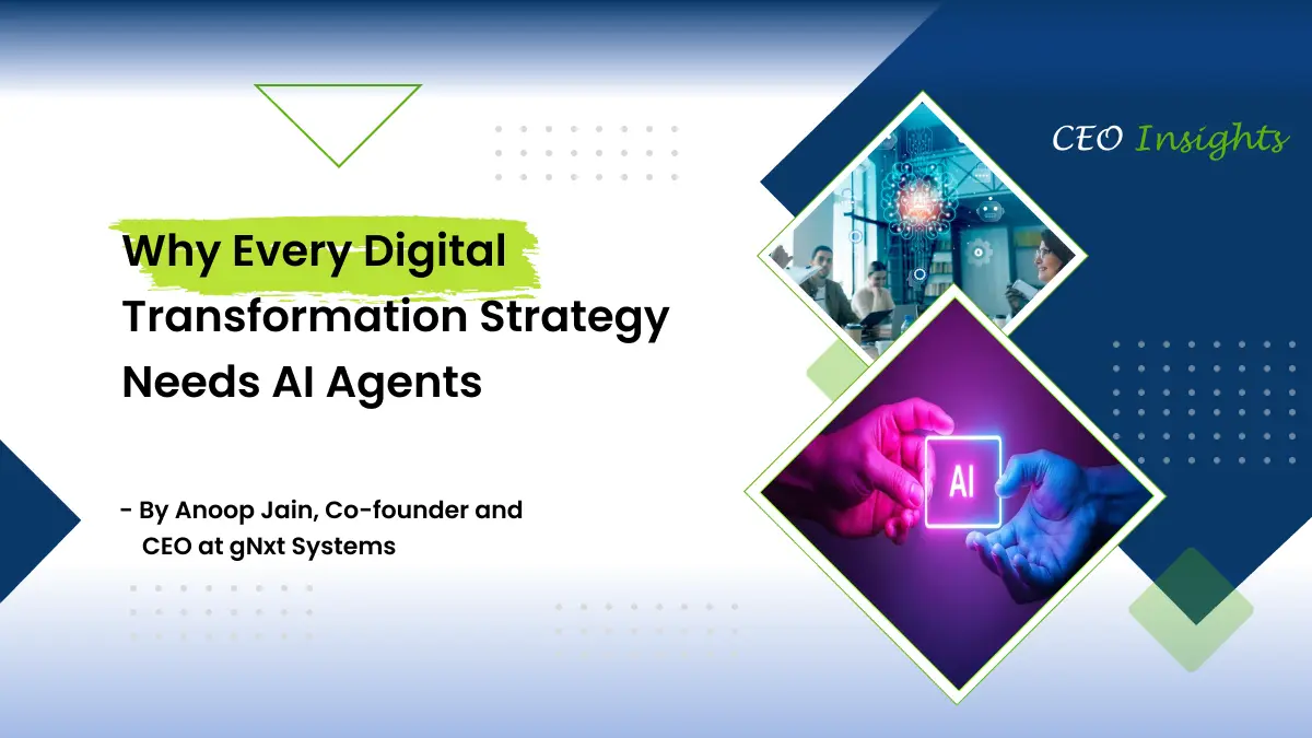 Blog Banner complimenting the blog title 'Why Every Digital Transformation Strategy Needs AI Agents'