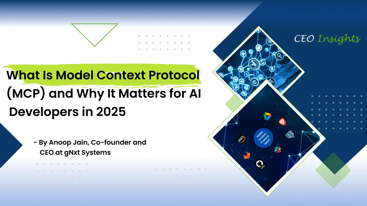 Blog Banner for the blog topic 'What Is Model Context Protocol (MCP) and Why It Matters for AI Developers in 2025'