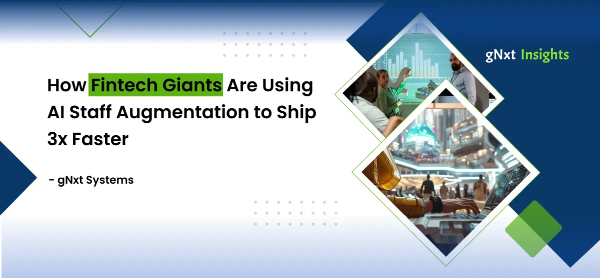 How Fintech Giants Are Using AI Staff Augmentation to Ship 3x Faster, blog banner reference image